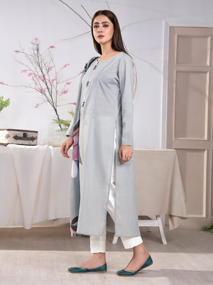 2 Piece Khaddar Suit-Printed (Unstitched)