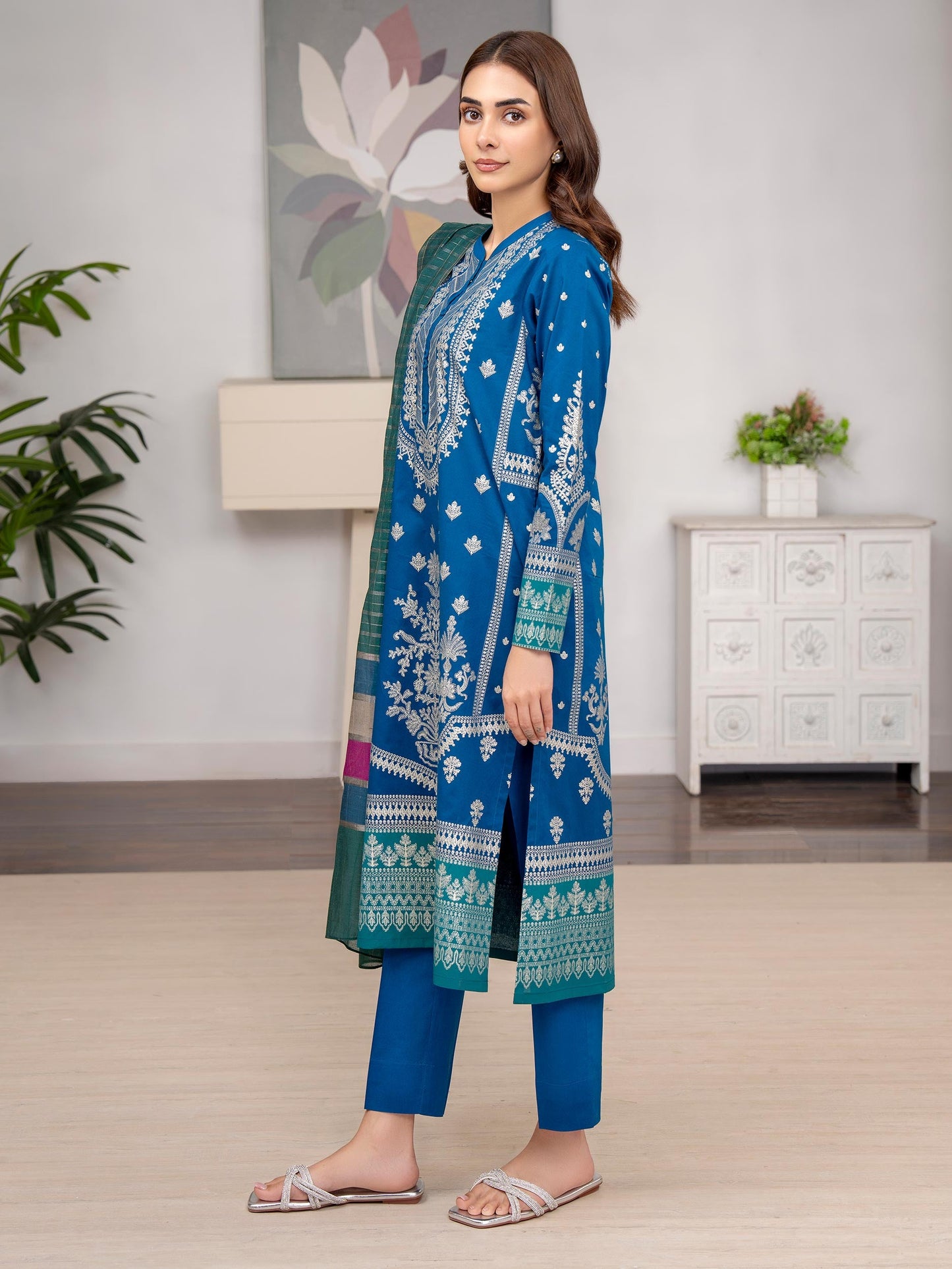 3 Piece Lawn Suit-Paste Print (Unstitched)