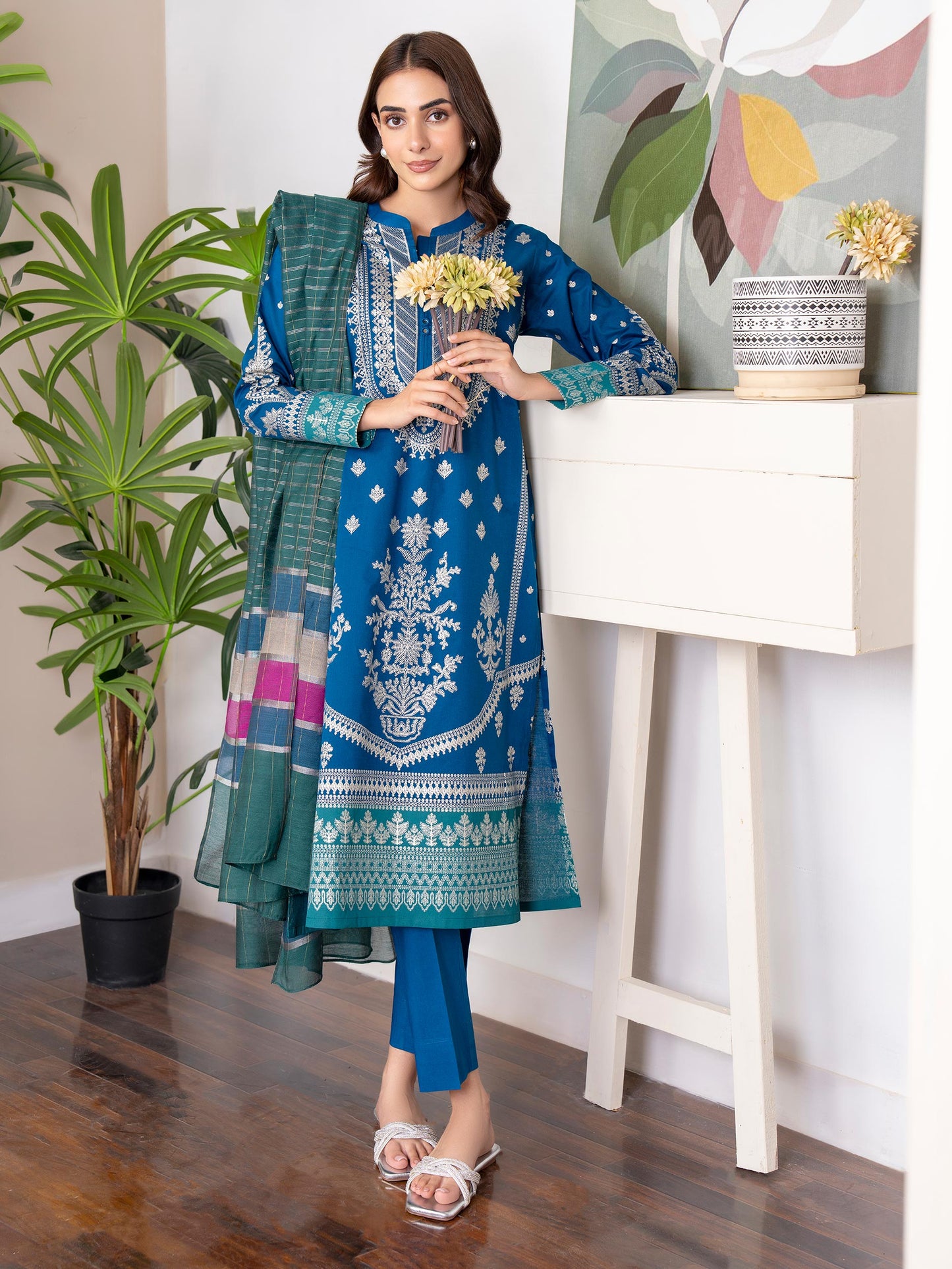 3 Piece Lawn Suit-Paste Print (Unstitched)