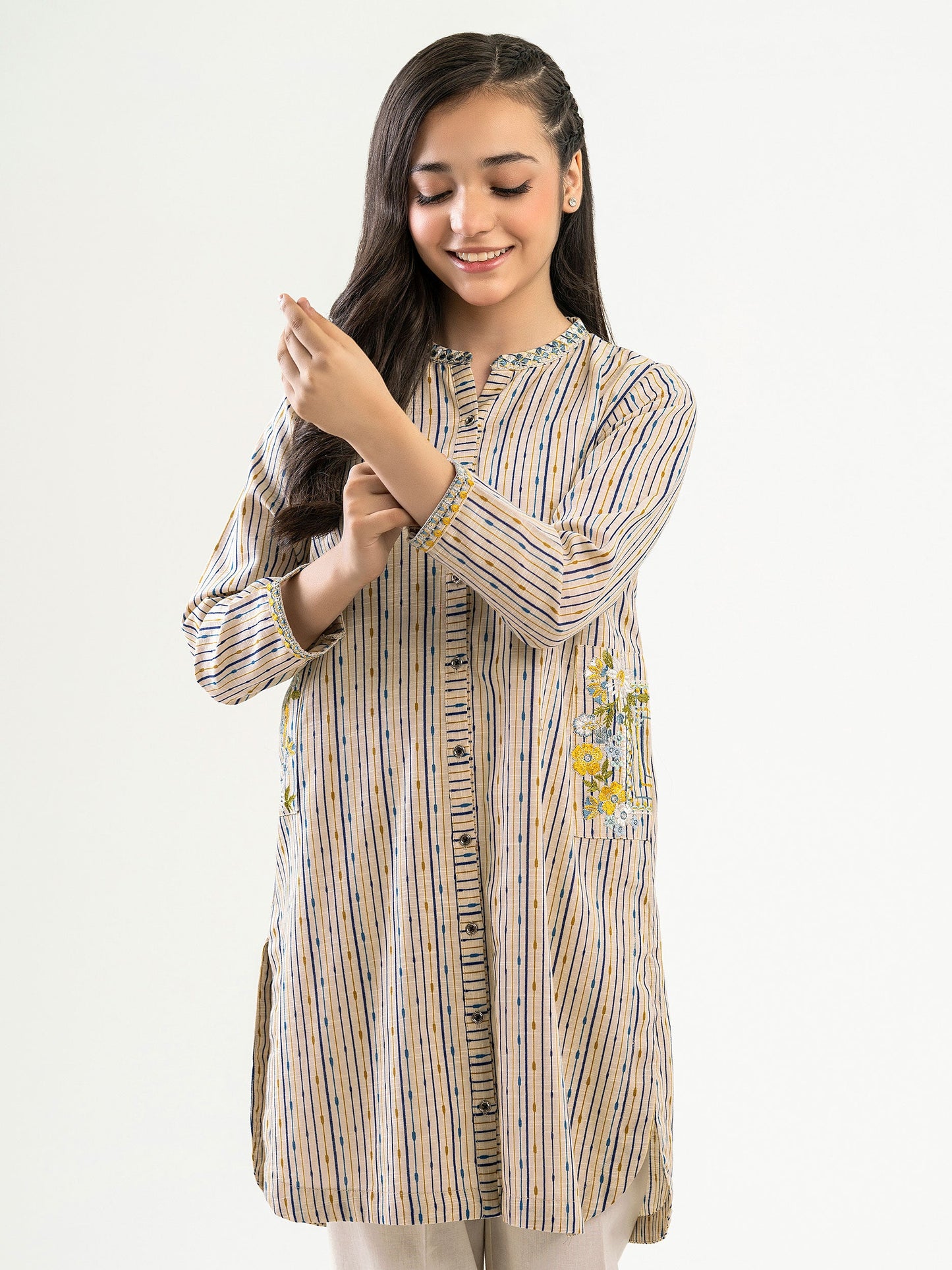 Khaddar Shirt-Embroidered (Pret)