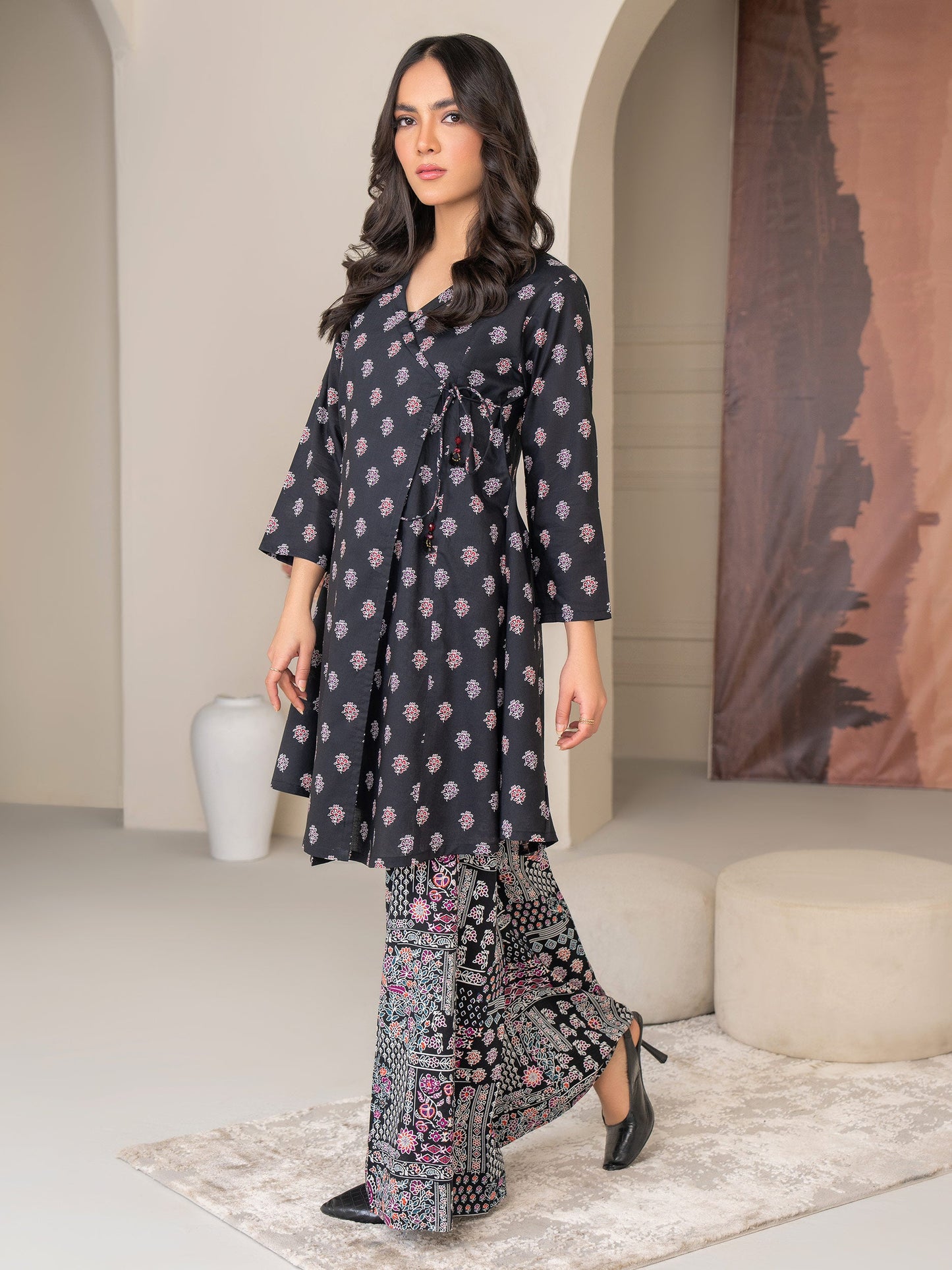 2 Piece Viscose Lawn Suit-Printed (Unstitched)