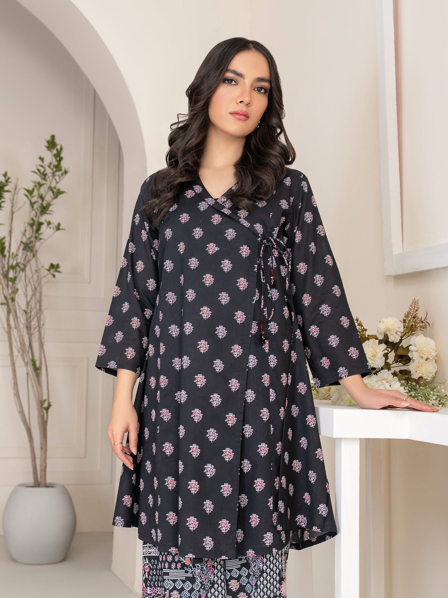 2 Piece Viscose Lawn Suit-Printed (Unstitched)