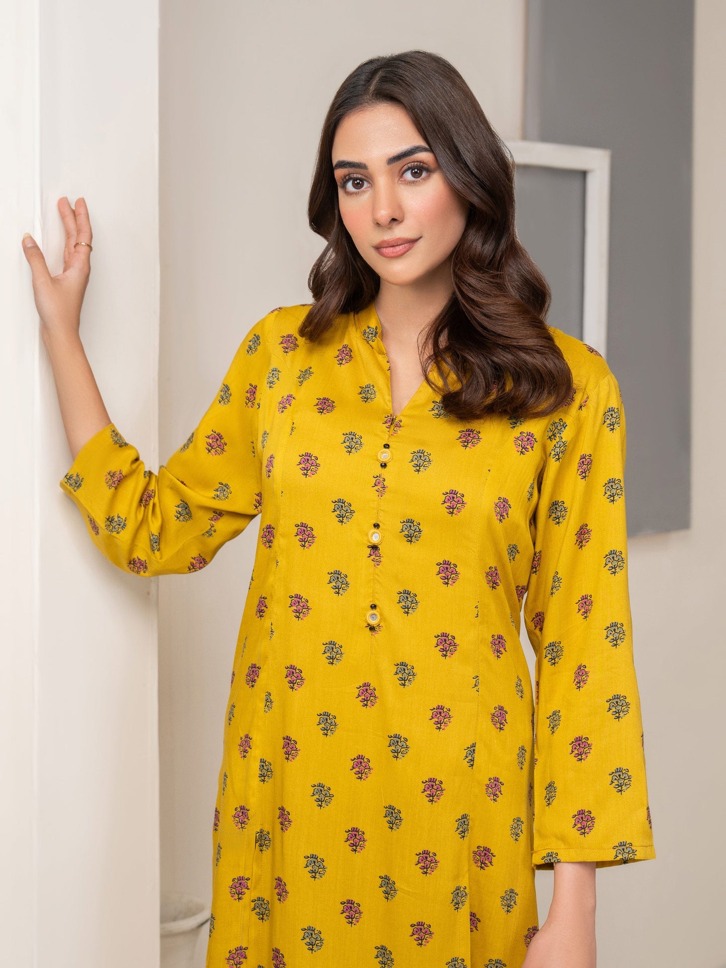 2 Piece Viscose Lawn Suit-Printed (Unstitched)