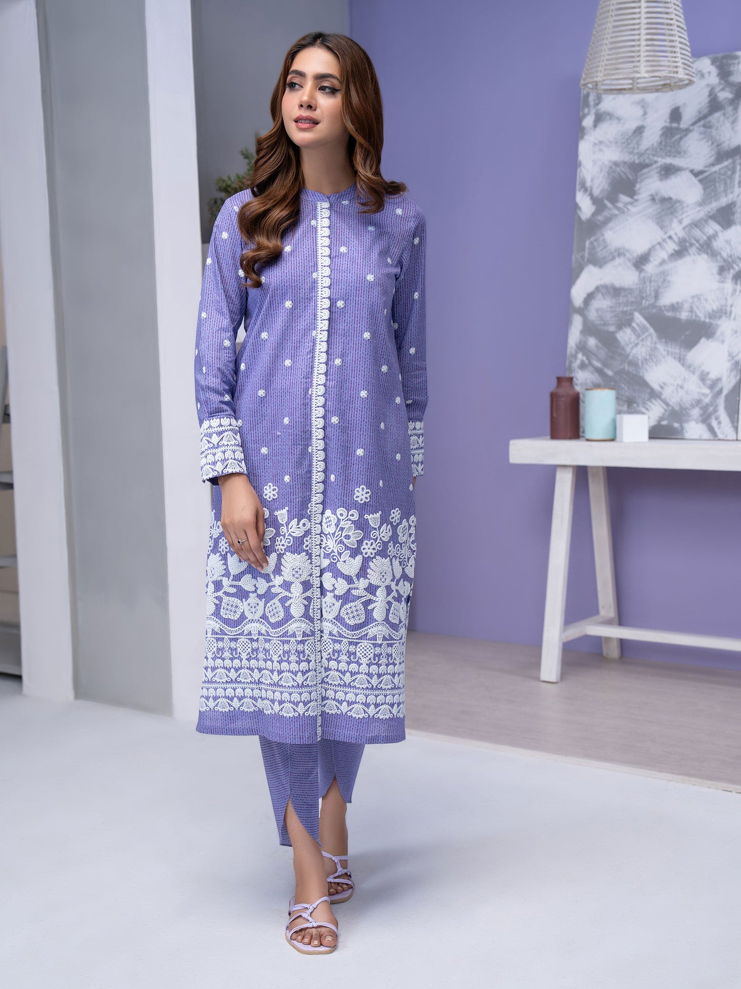 2 Piece Lawn Suit-Emboss Print (Unstitched)
