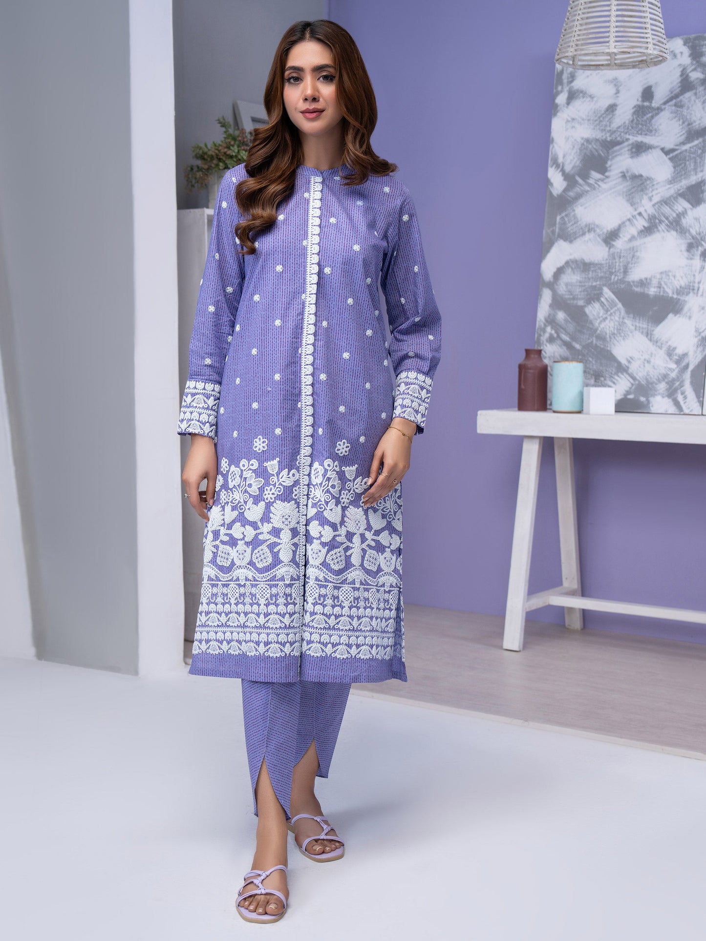 2 Piece Lawn Suit-Emboss Print (Unstitched)