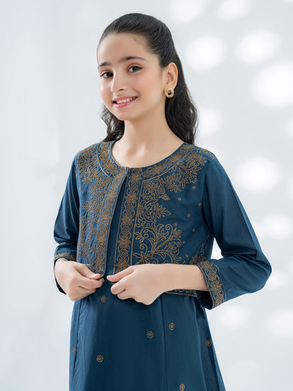2 Piece Cambric Suit-Embroidered