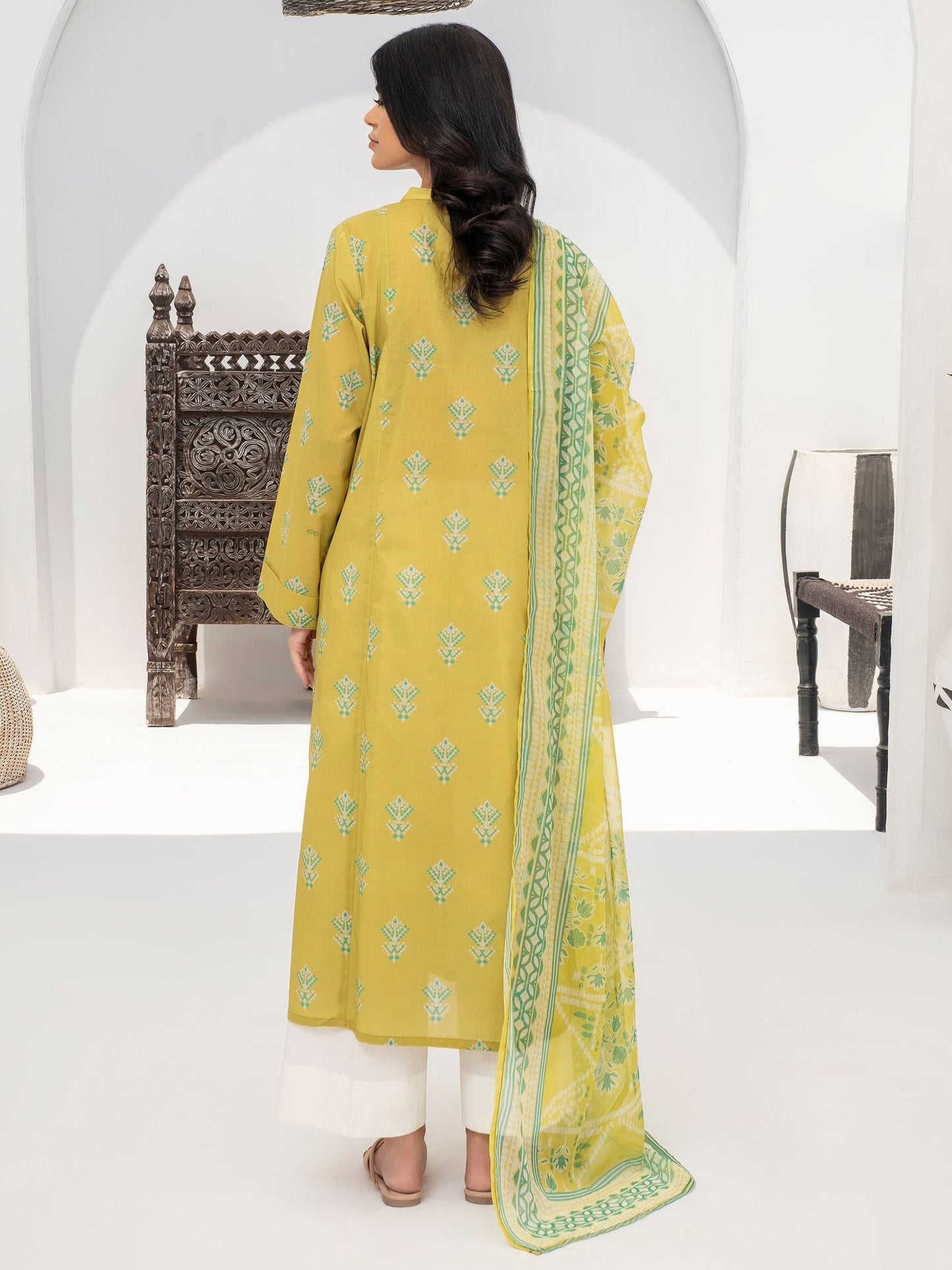2 Piece Viscose Lawn Suit-Printed (Unstitched)