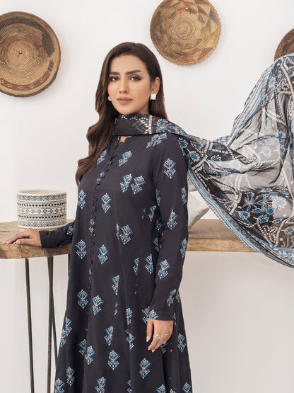 2 Piece Viscose Lawn Suit-Printed (Unstitched)