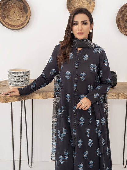 2 Piece Viscose Lawn Suit-Printed (Unstitched)