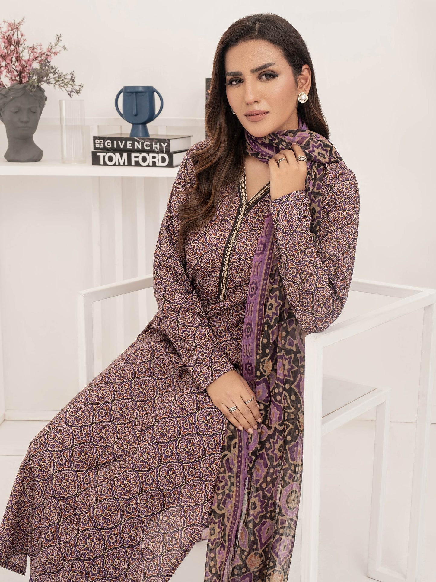3 Piece Lawn Suit-Printed (Unstitched)