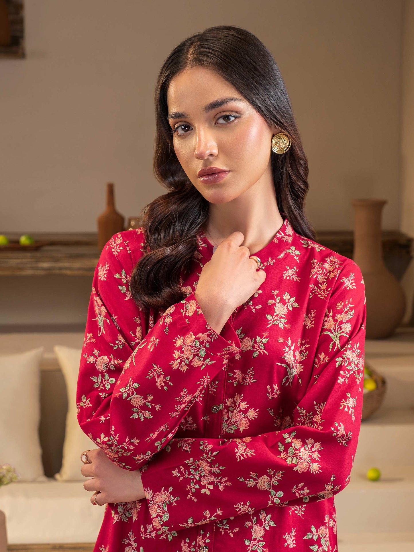 Khaddar Shirt-Paste Print (Unstitched)