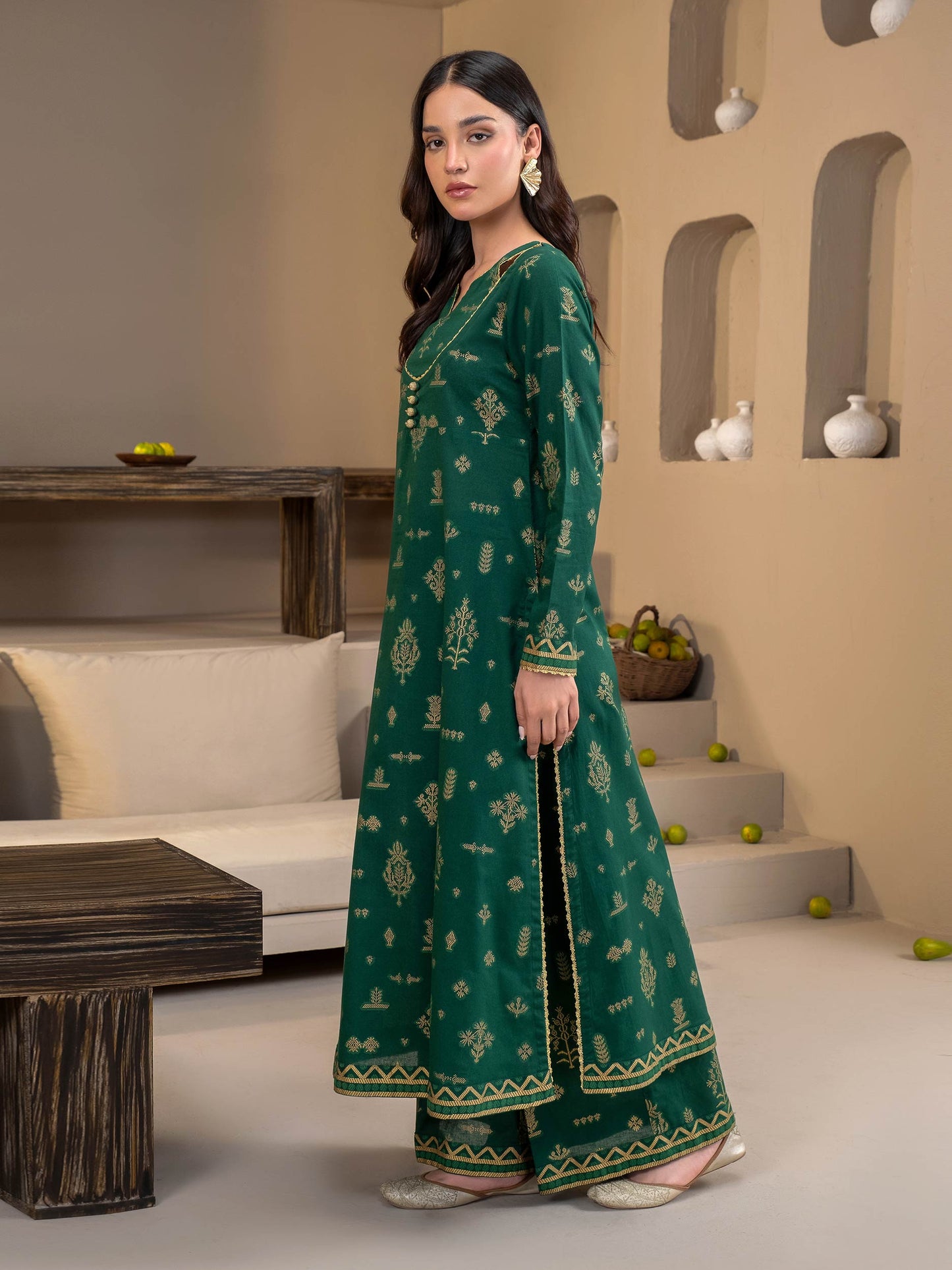 Khaddar Shirt-Paste Print (Unstitched)