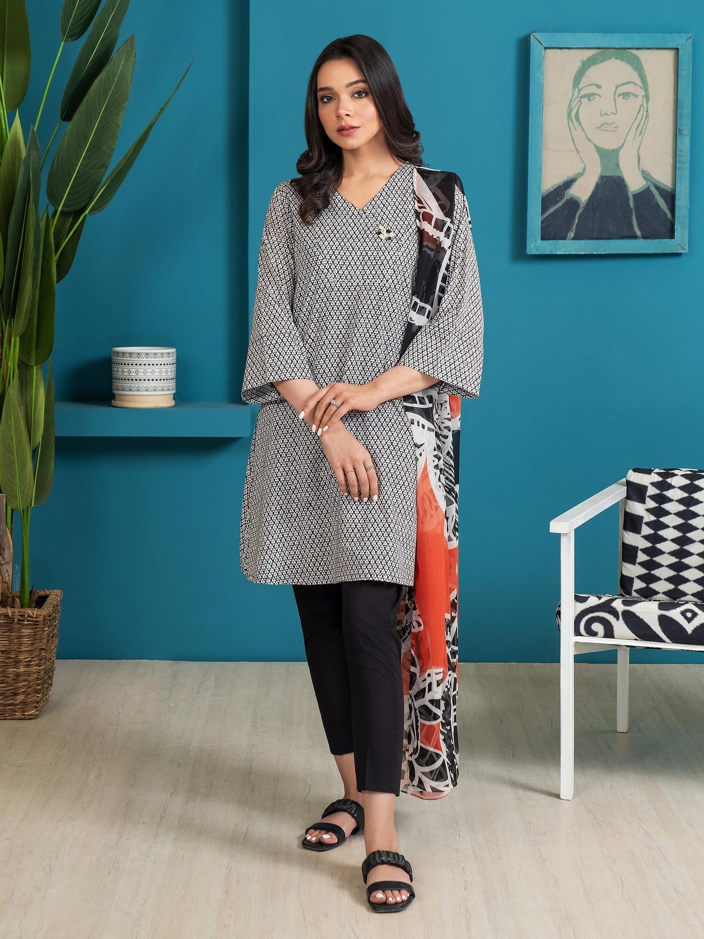 2 Piece Lawn Suit-Printed (Unstitched)