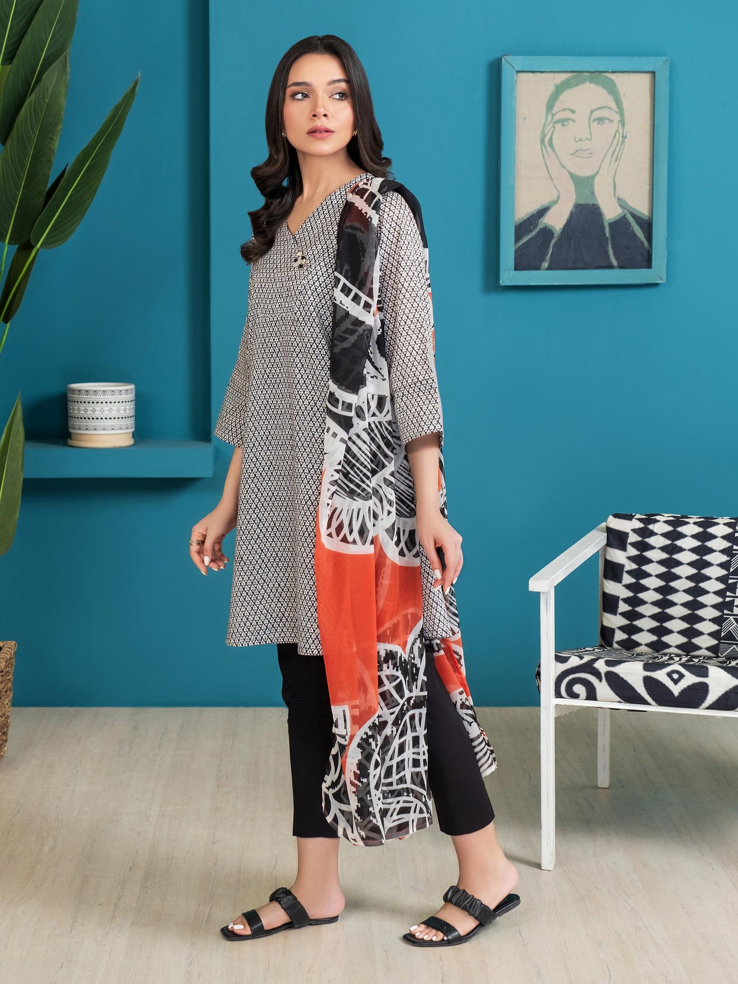 2 Piece Lawn Suit-Printed (Unstitched)