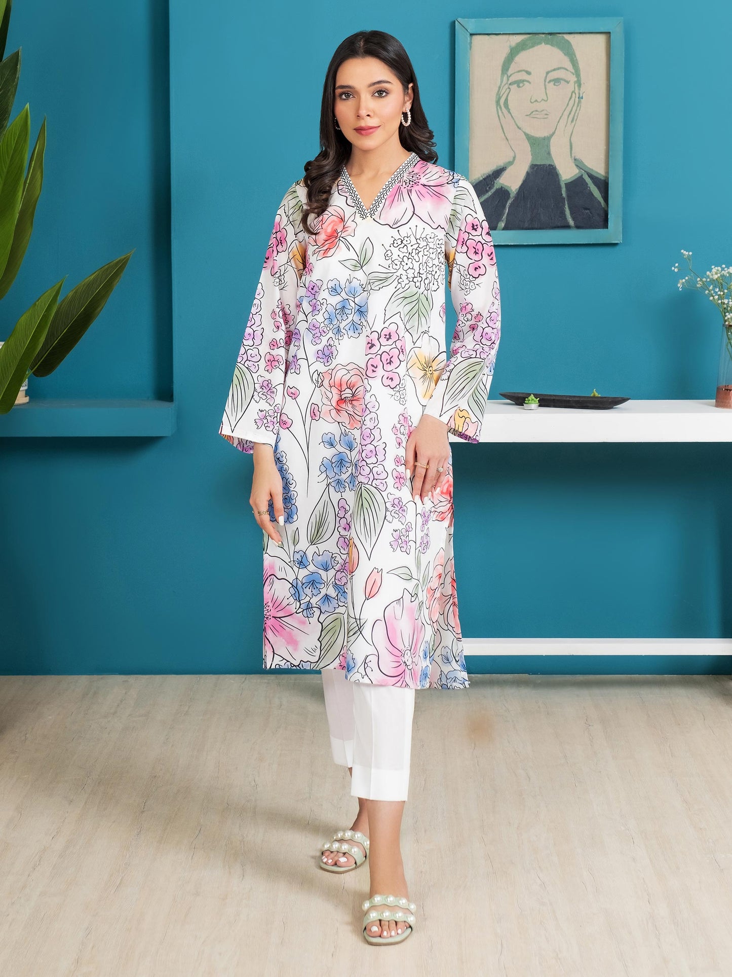 Lawn Shirt-Printed (Unstitched)
