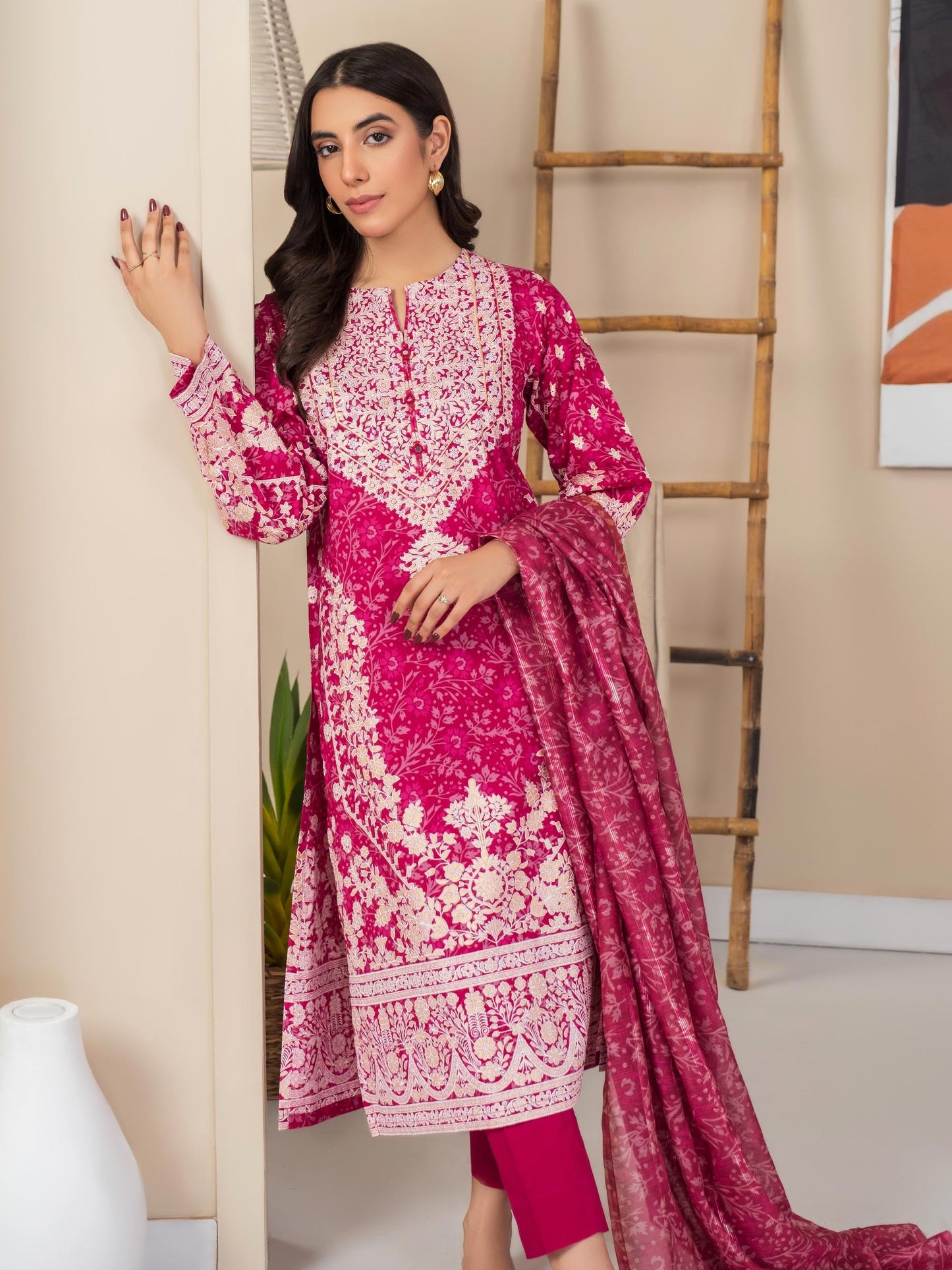 3 Piece Lawn Suit-Paste Print (Unstitched)