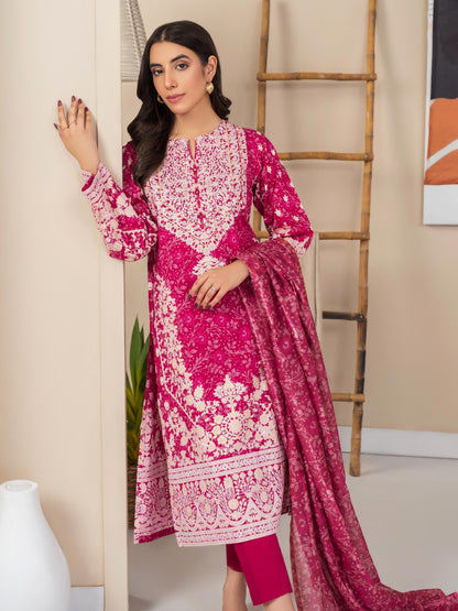 3 Piece Lawn Suit-Paste Print (Unstitched)