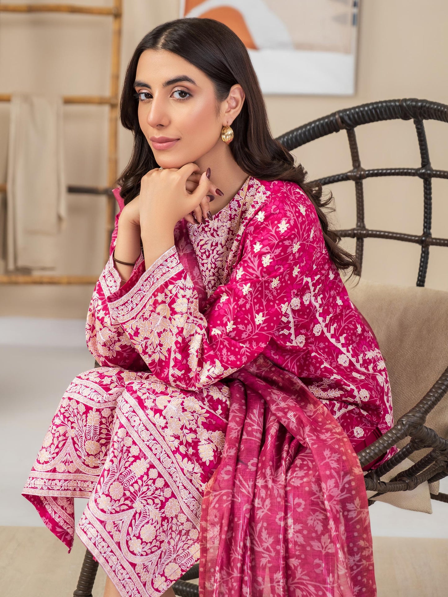 3 Piece Lawn Suit-Paste Print (Unstitched)