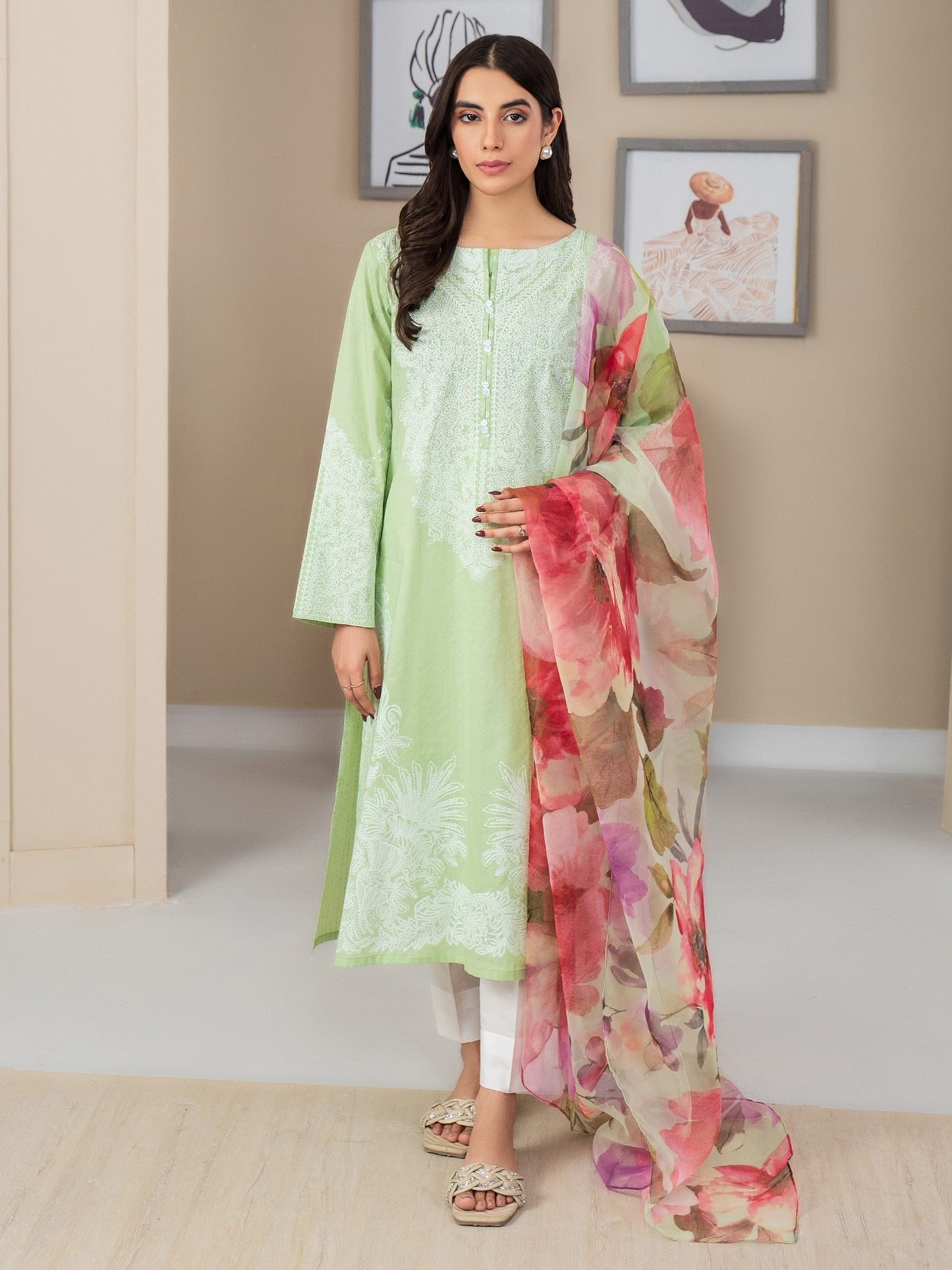 2 Piece Lawn Suit-Paste Print (Unstitched)
