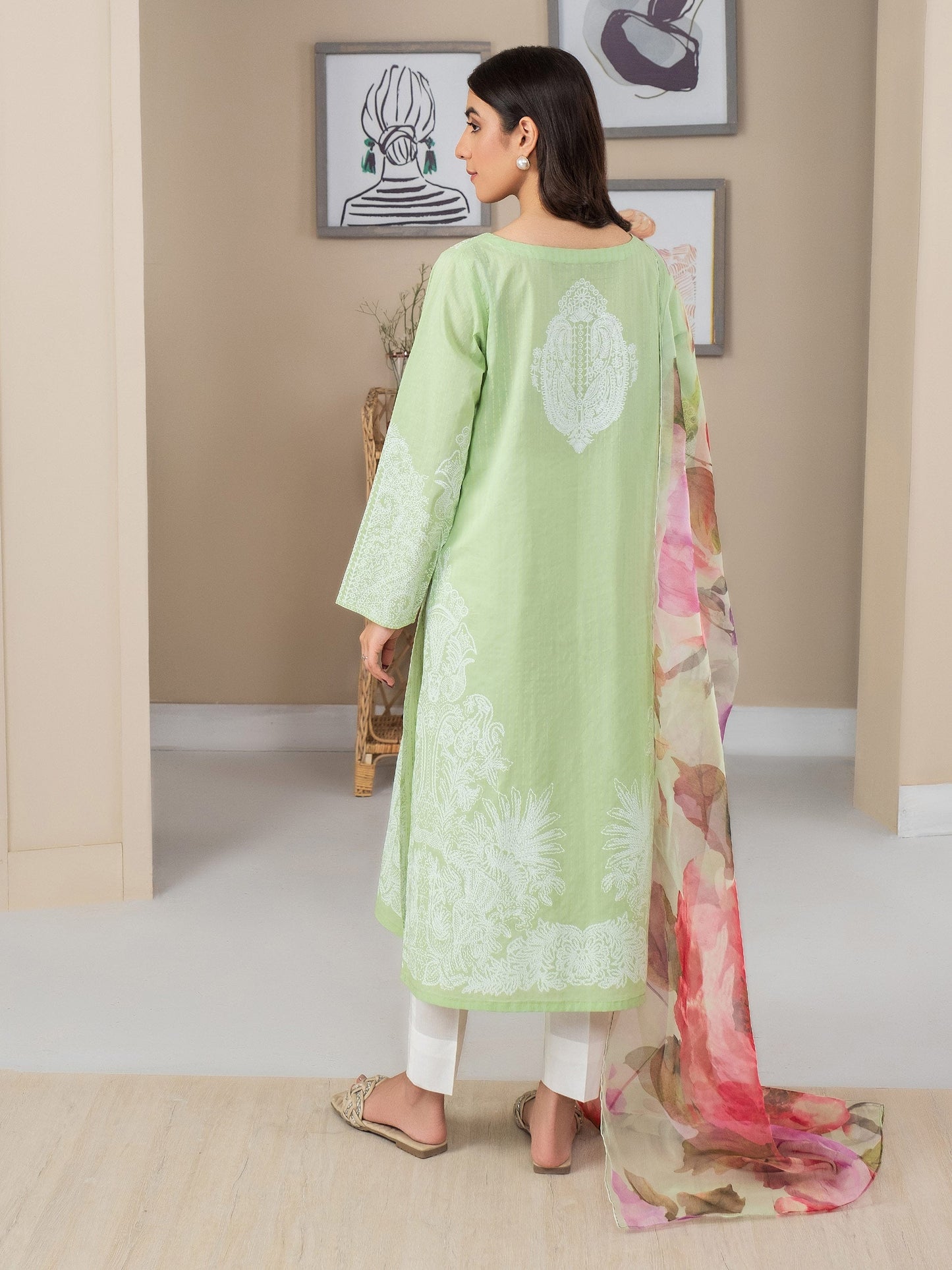 2 Piece Lawn Suit-Paste Print (Unstitched)