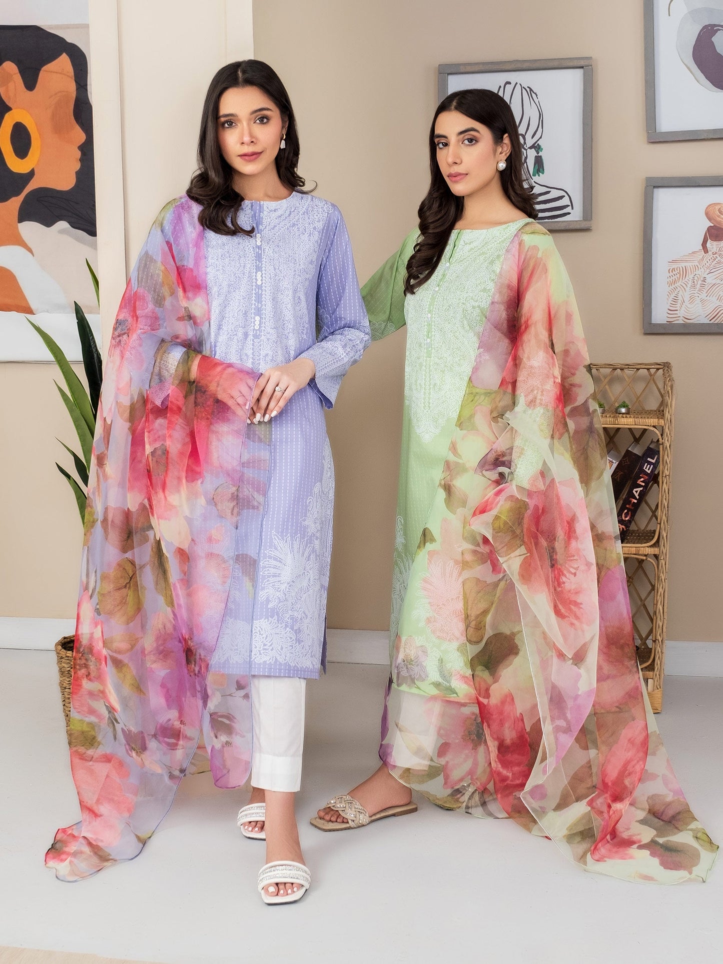 2 Piece Lawn Suit-Paste Print (Unstitched)