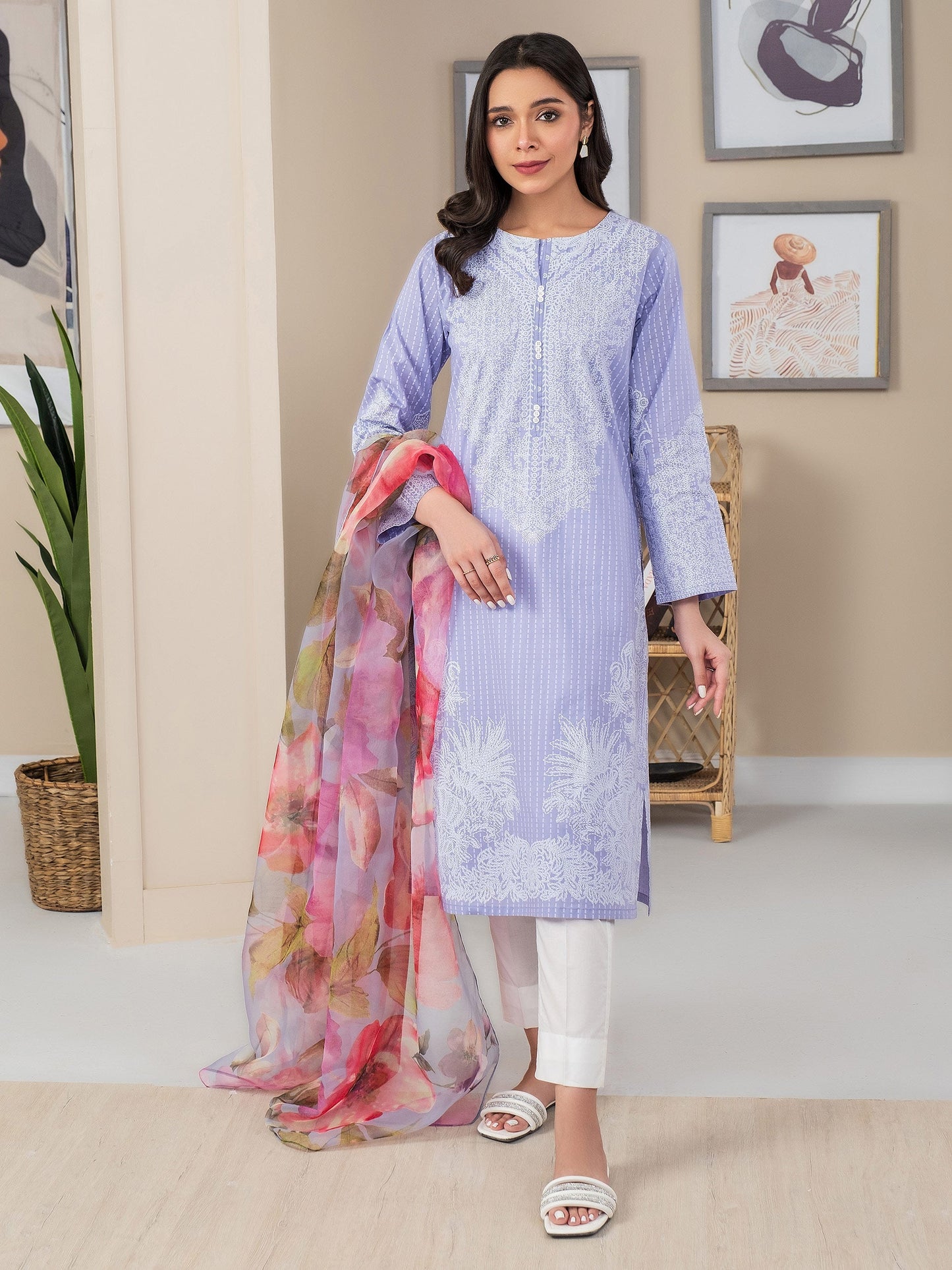 2 Piece Lawn Suit-Paste Print (Unstitched)
