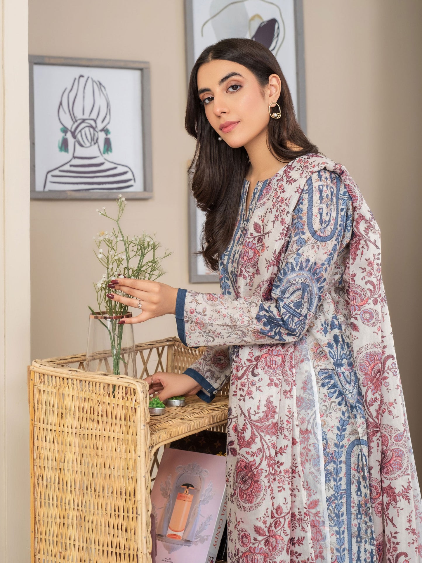 3 Piece Lawn Suit-Printed (Unstitched)