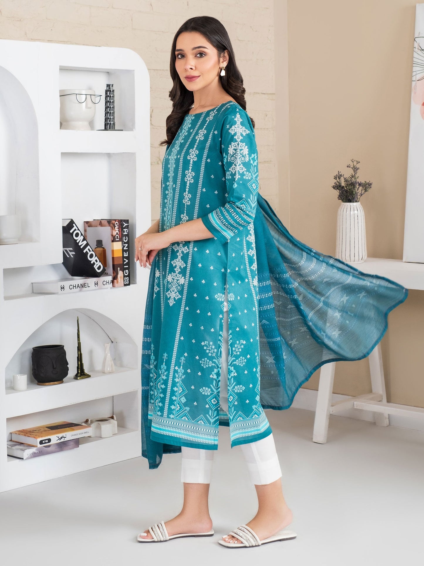 2 Piece Lawn Suit-Paste Print (Unstitched)