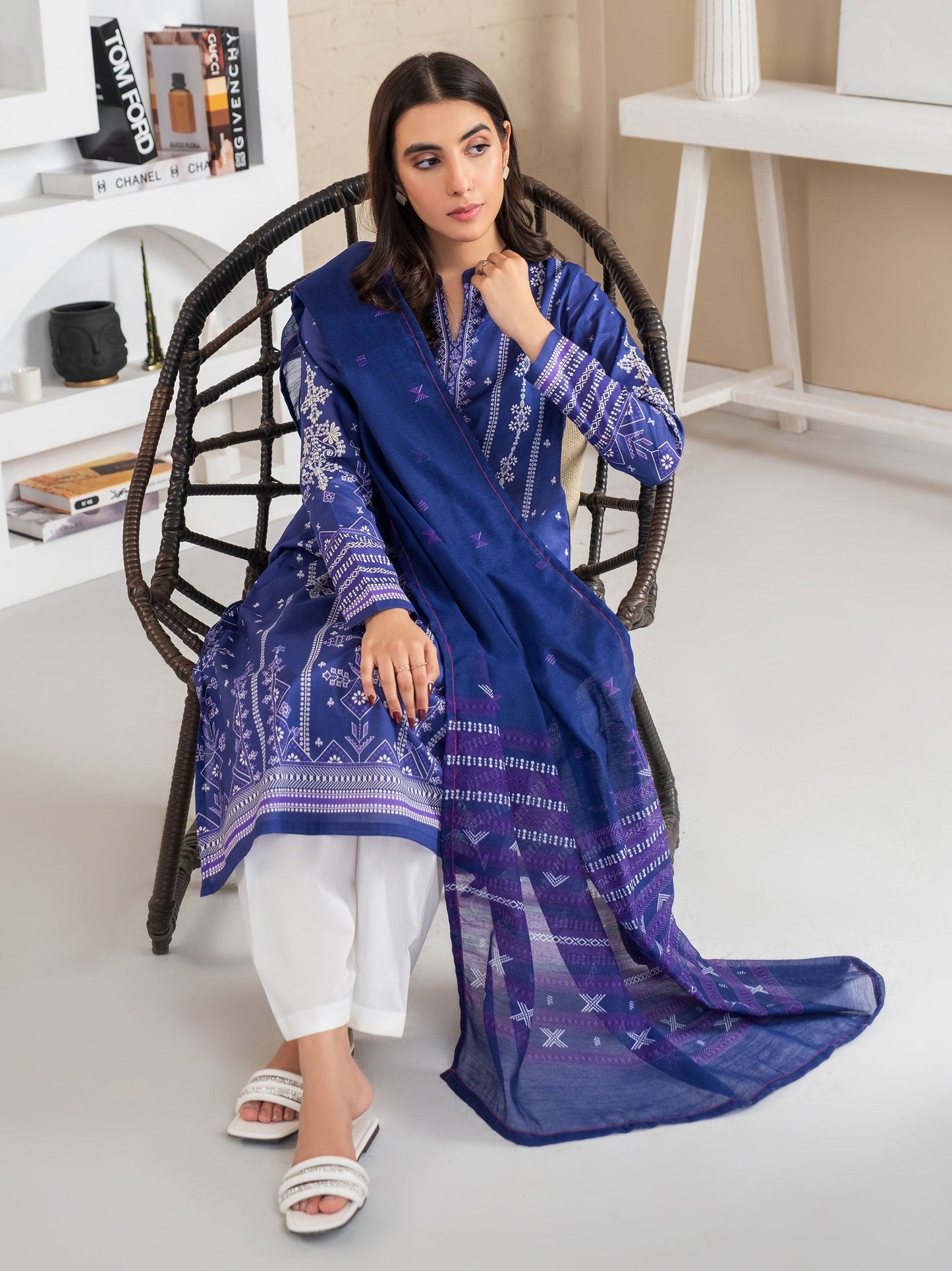 2 Piece Lawn Suit-Paste Print (Unstitched)