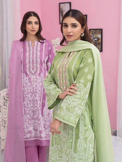 3 Piece Lawn Suit-Embroidered (Unstitched)