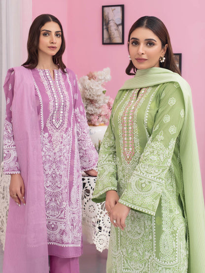 3 Piece Lawn Suit-Embroidered (Unstitched)