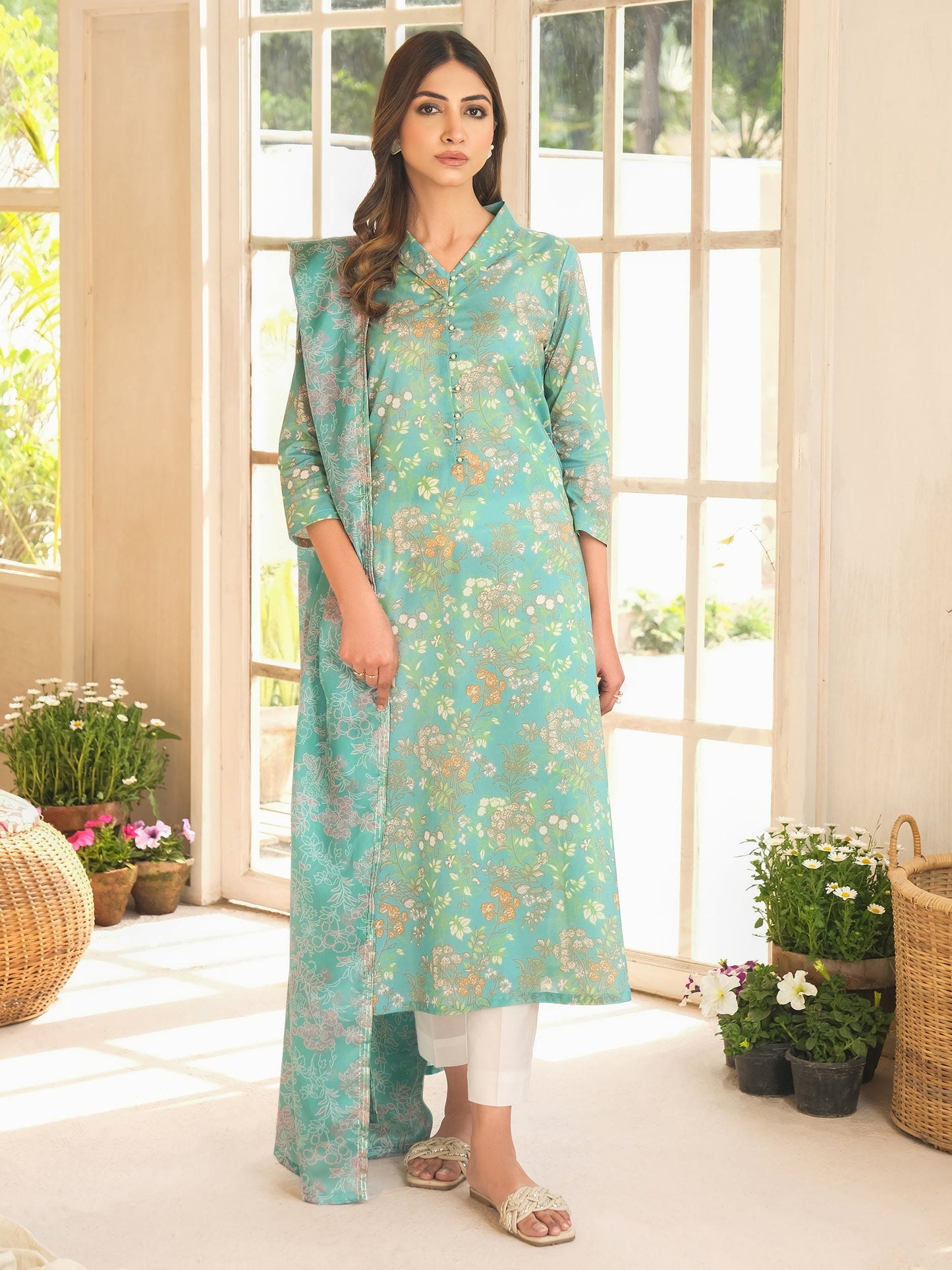 2 Piece Lawn Suit-Printed (Unstitched)