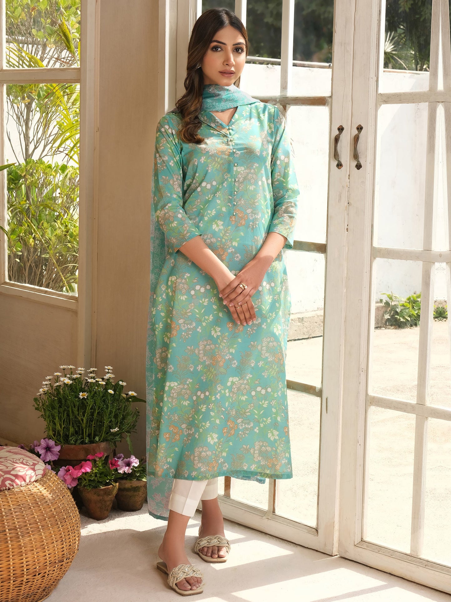 2 Piece Lawn Suit-Printed (Unstitched)