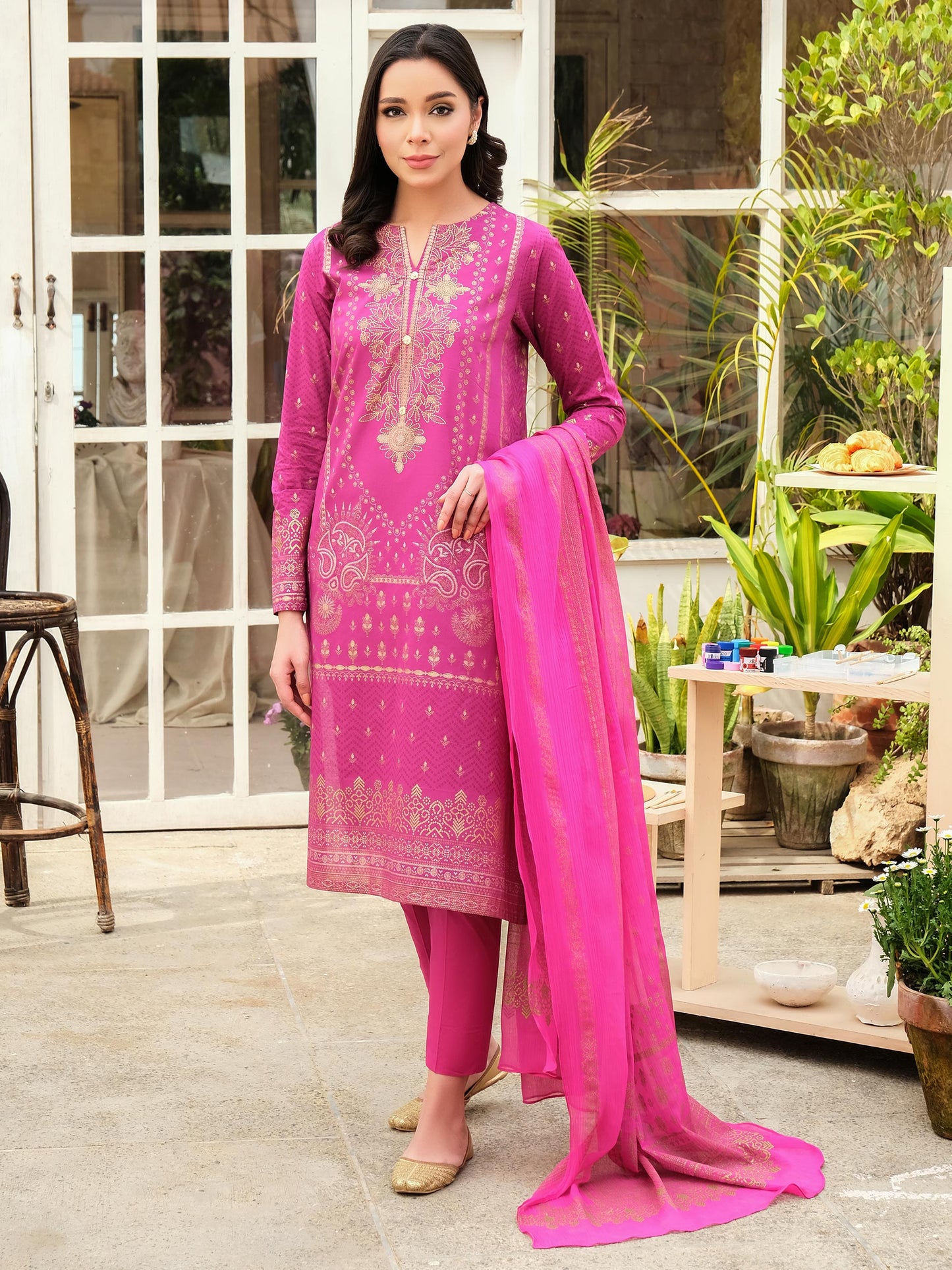 3 Piece Lawn Suit-Paste Print (Unstitched)