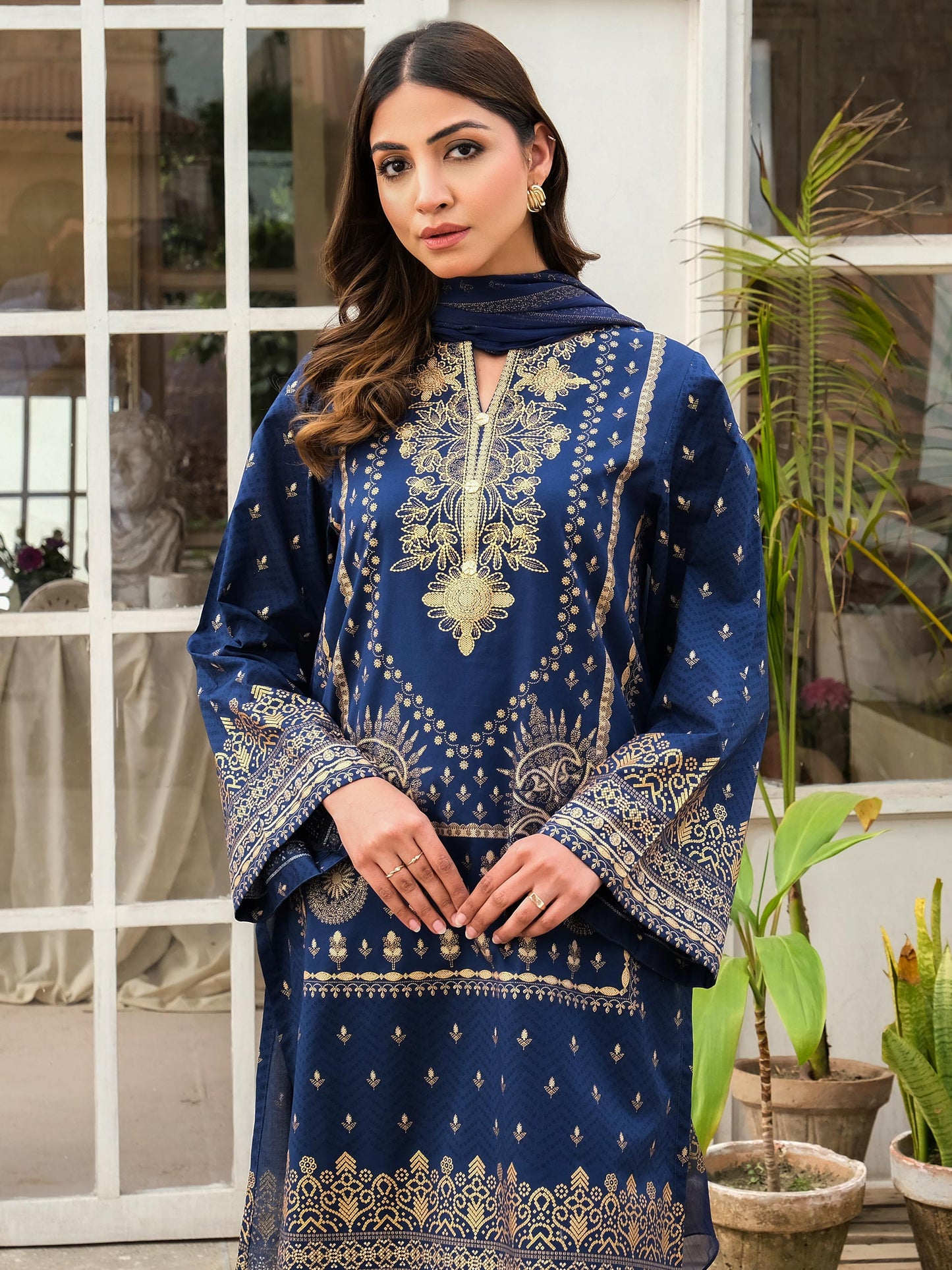3 Piece Lawn Suit-Paste Print (Unstitched)