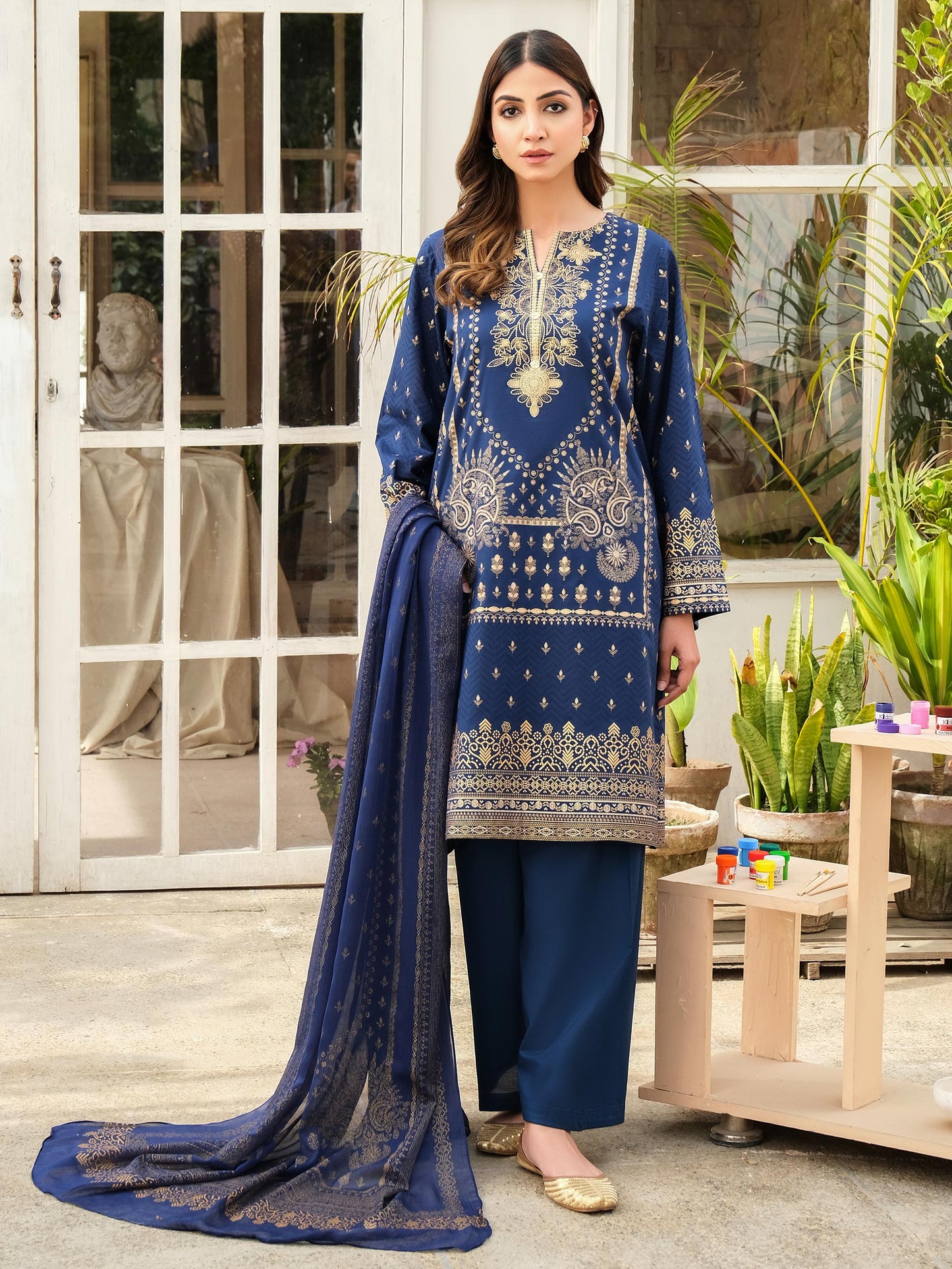 3 Piece Lawn Suit-Paste Print (Unstitched)