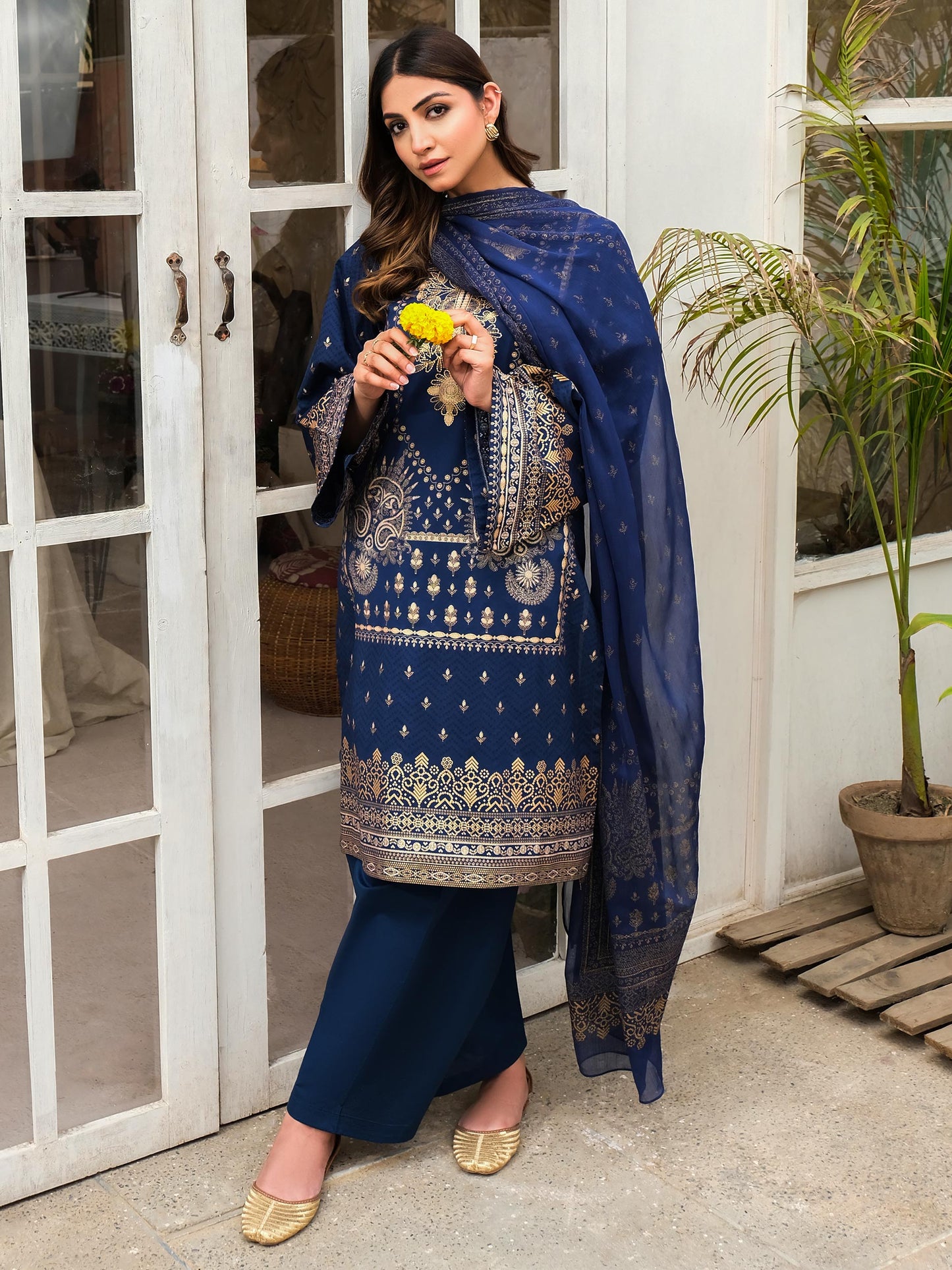 3 Piece Lawn Suit-Paste Print (Unstitched)