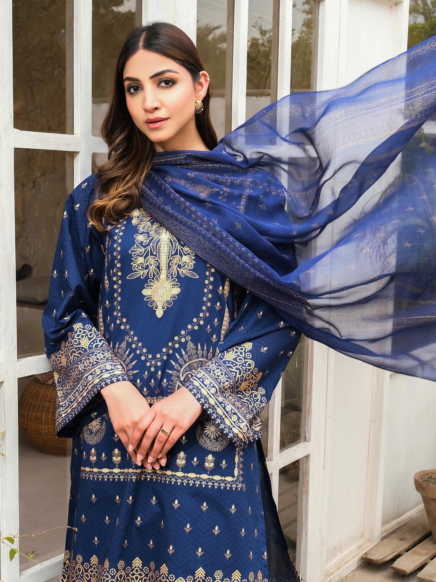 3 Piece Lawn Suit-Paste Print (Unstitched)
