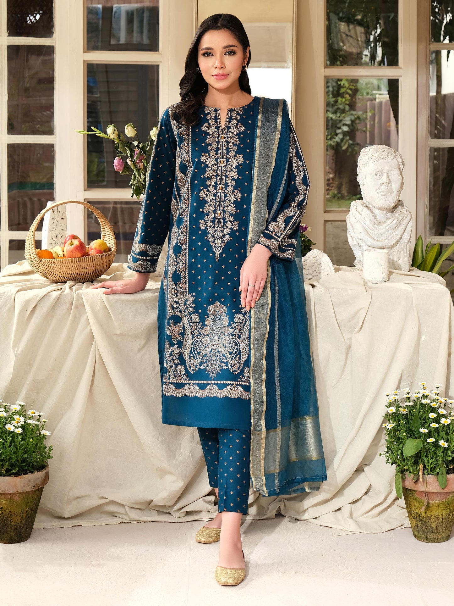 3 Piece Lawn Suit-Paste Print (Unstitched)