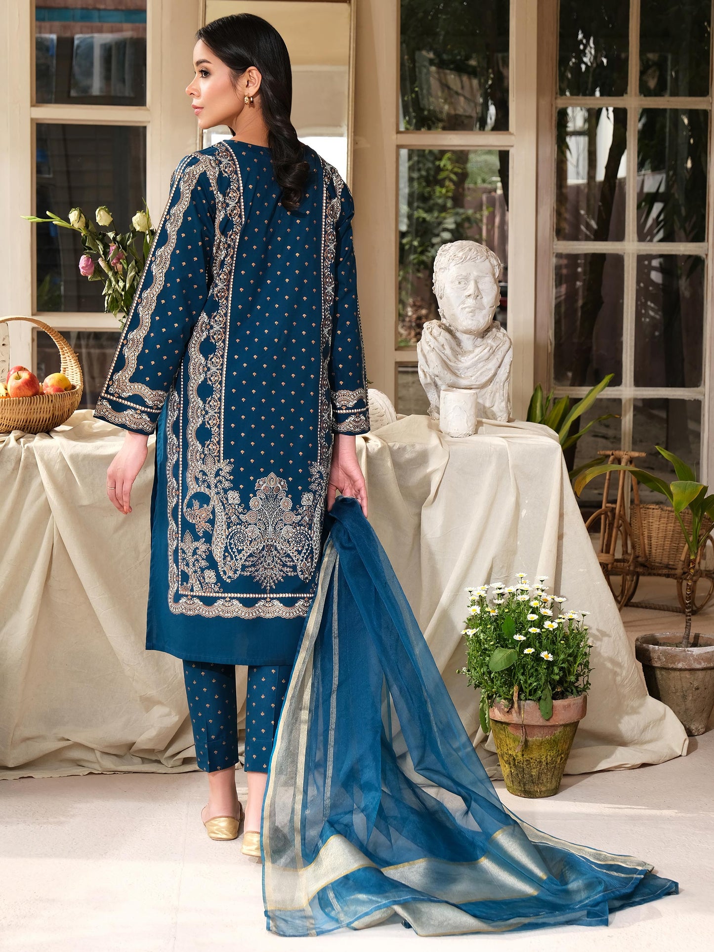 3 Piece Lawn Suit-Paste Print (Unstitched)