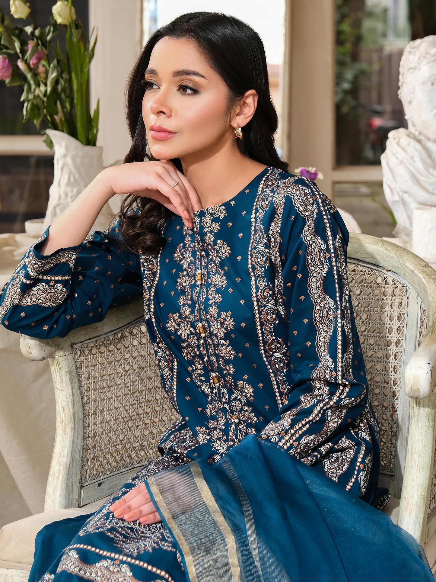 3 Piece Lawn Suit-Paste Print (Unstitched)