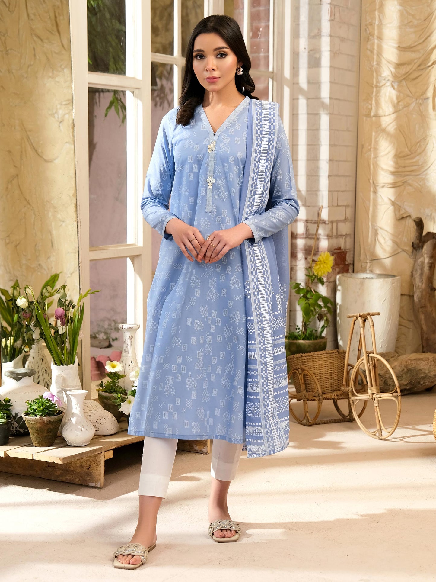 2 Piece Lawn Suit-Paste Print (Unstitched)