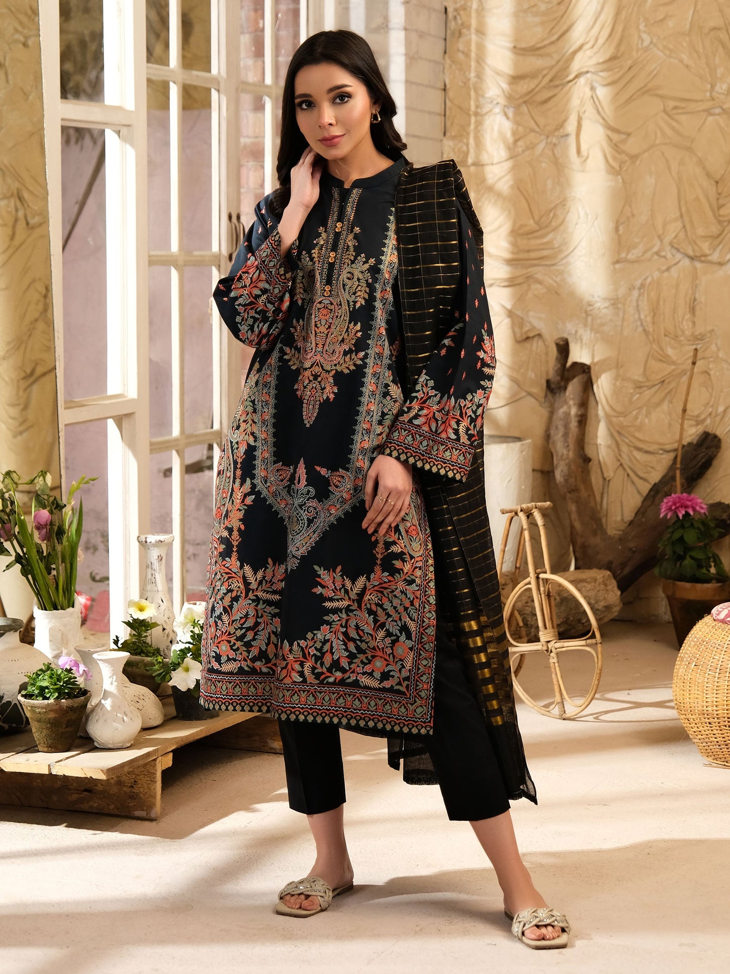 3 Piece Lawn Suit-Paste Print (Unstitched)