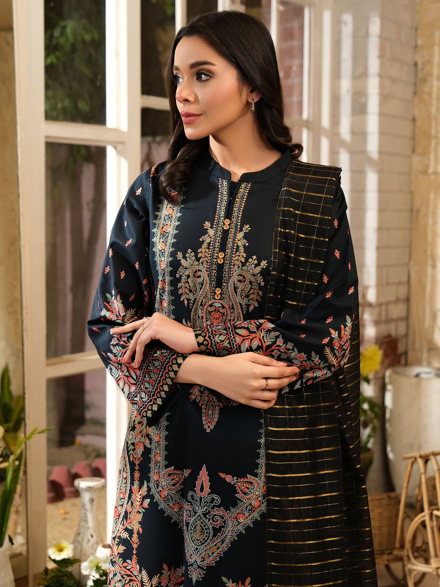 3 Piece Lawn Suit-Paste Print (Unstitched)