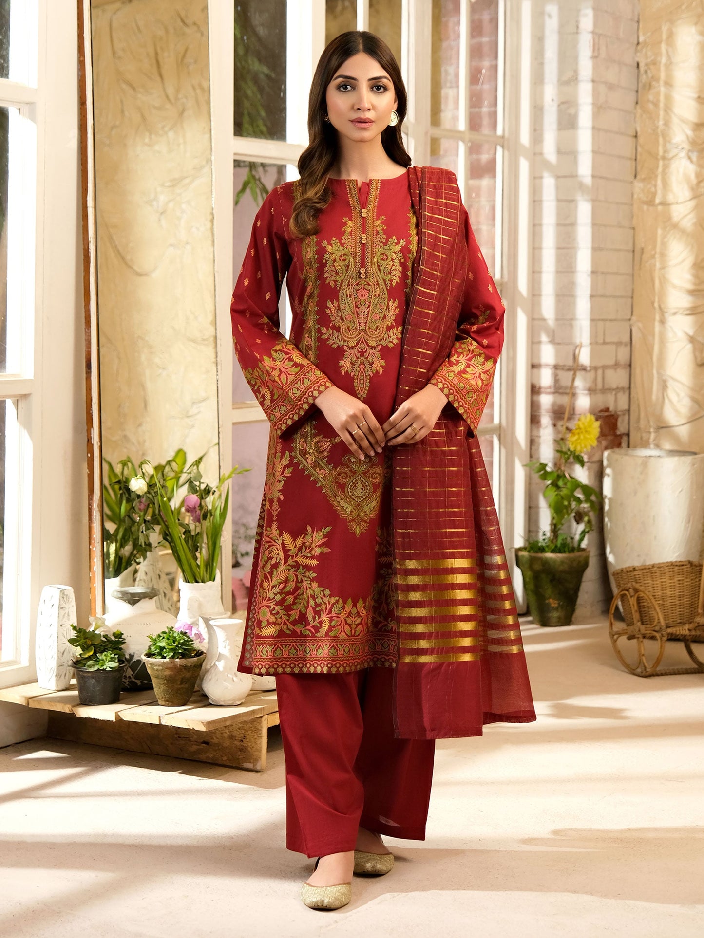 3 Piece Lawn Suit-Paste Print (Unstitched)