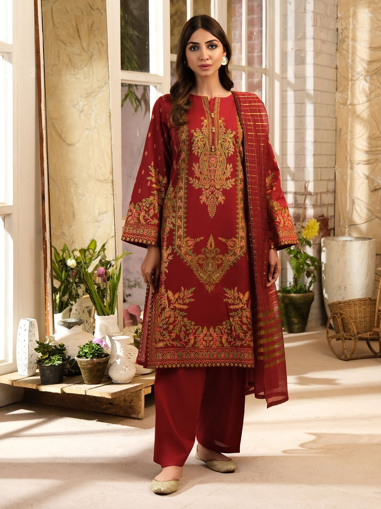 3 Piece Lawn Suit-Paste Print (Unstitched)