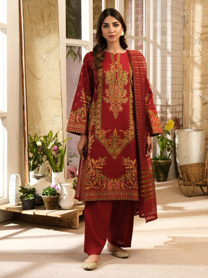3 Piece Lawn Suit-Paste Print (Unstitched)