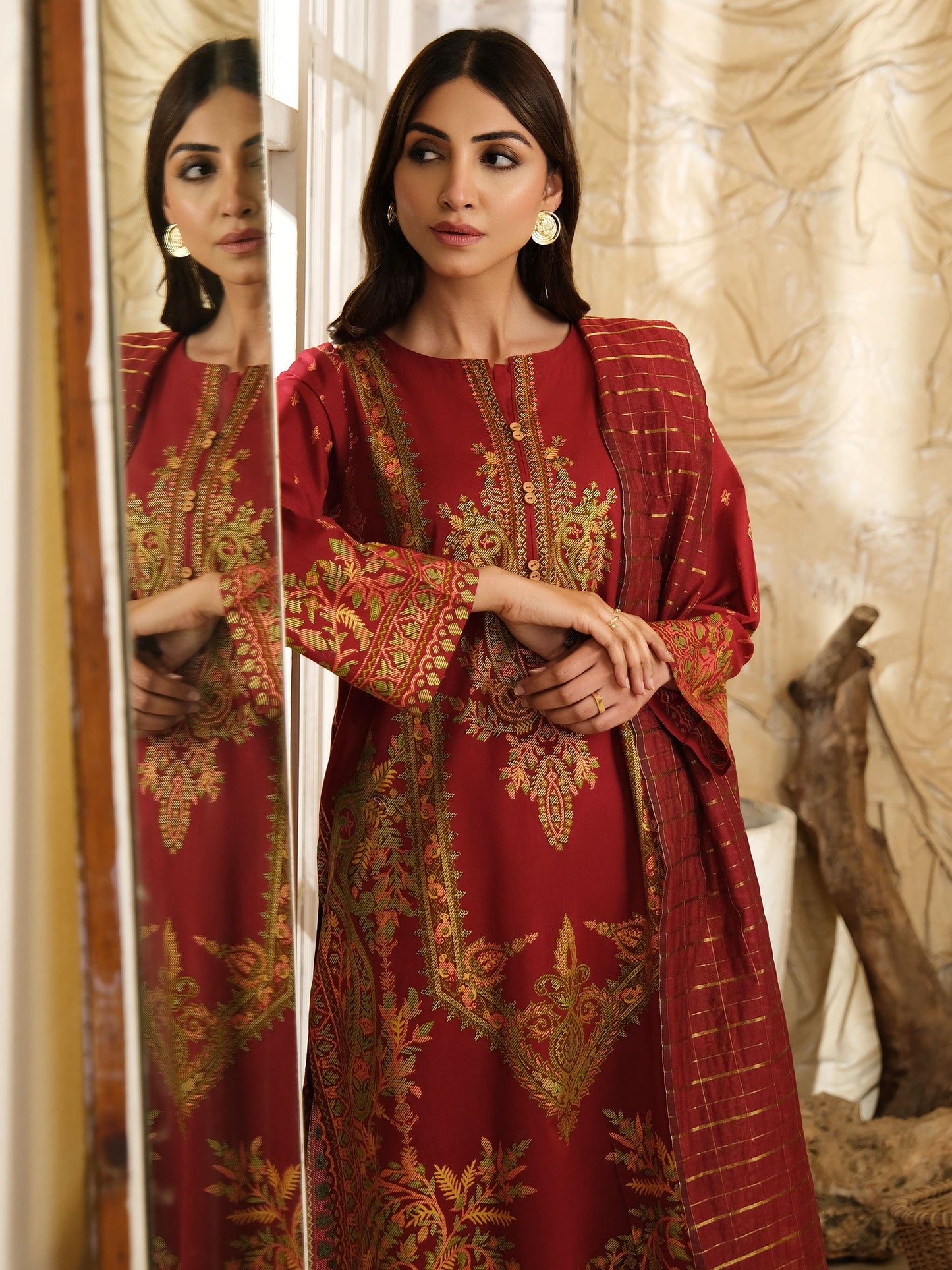 3 Piece Lawn Suit-Paste Print (Unstitched)