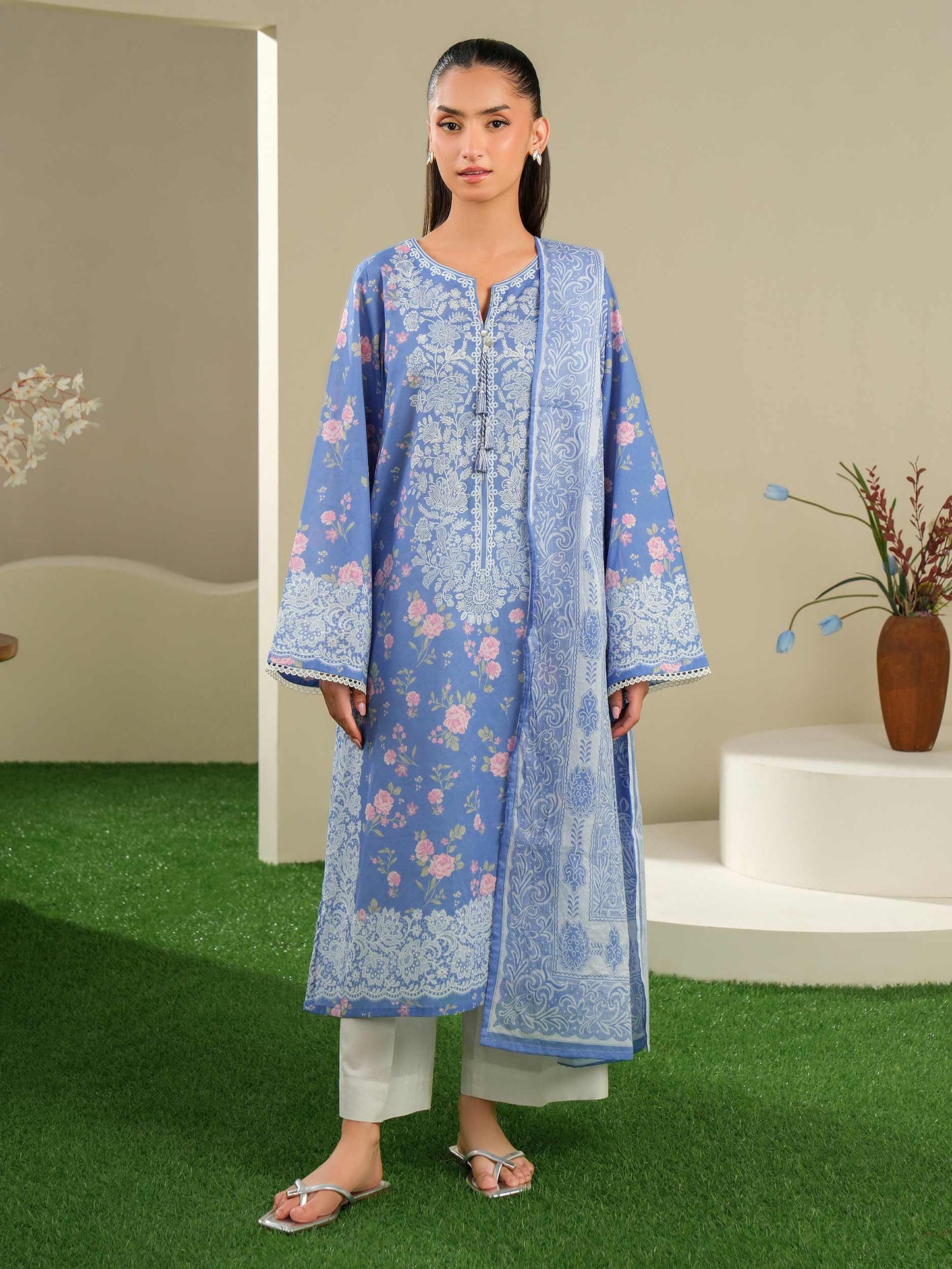2 Piece Lawn Suit-Printed (Unstitched)