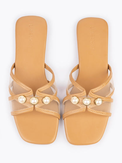 Pearl Embellished Flats